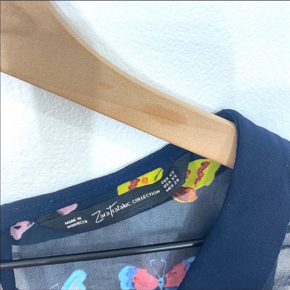 Zara sheer butterfly blouse - Picture 4 of 6